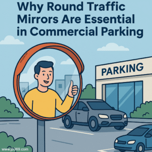 Round Traffic Mirror Applications in Commercial Parking Areas