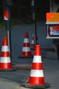 traffic cones in work zones