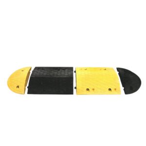 Black & Yellow Rubber Speed Bump for Traffic Safety