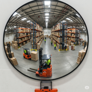 Convex Mirror Use in Industrial Warehousing & Logistics