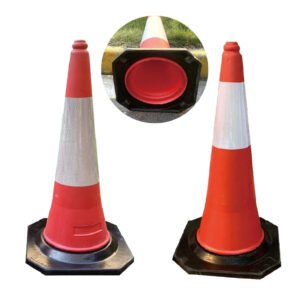 Traffic cone with reflective lattice