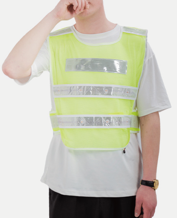 Lattice reflective strip fishnet fabric reflective clothing with LED lamp beads - Image 2