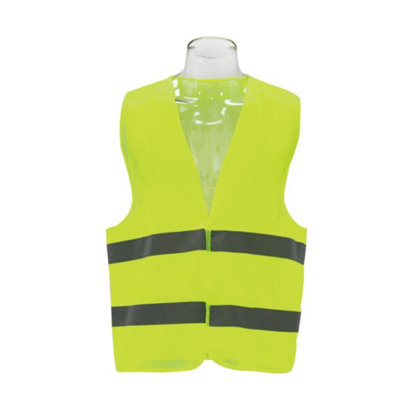 Simple reflective vest with two reflective strips at the waist