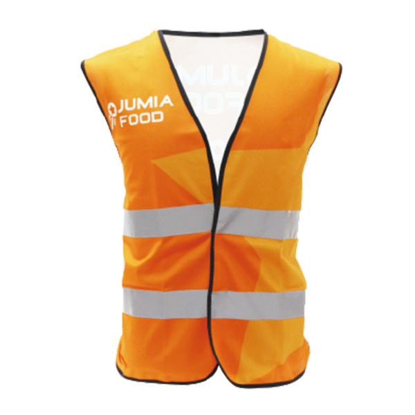 Custom-printed reflective vest with two reflective strips on the waist - Image 3