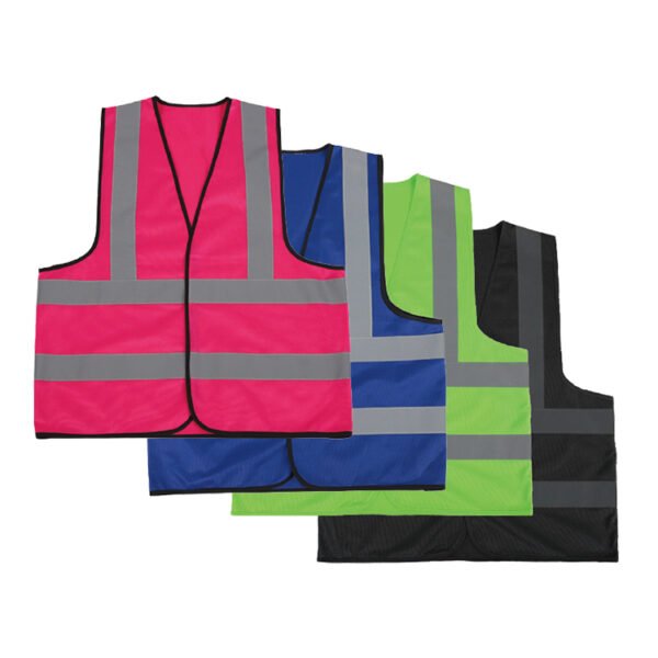 Reflective vest with Velcro wearing method and double reflective strips on the waist and shoulders - Image 3