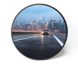 Black PK Indoor Convex Mirror