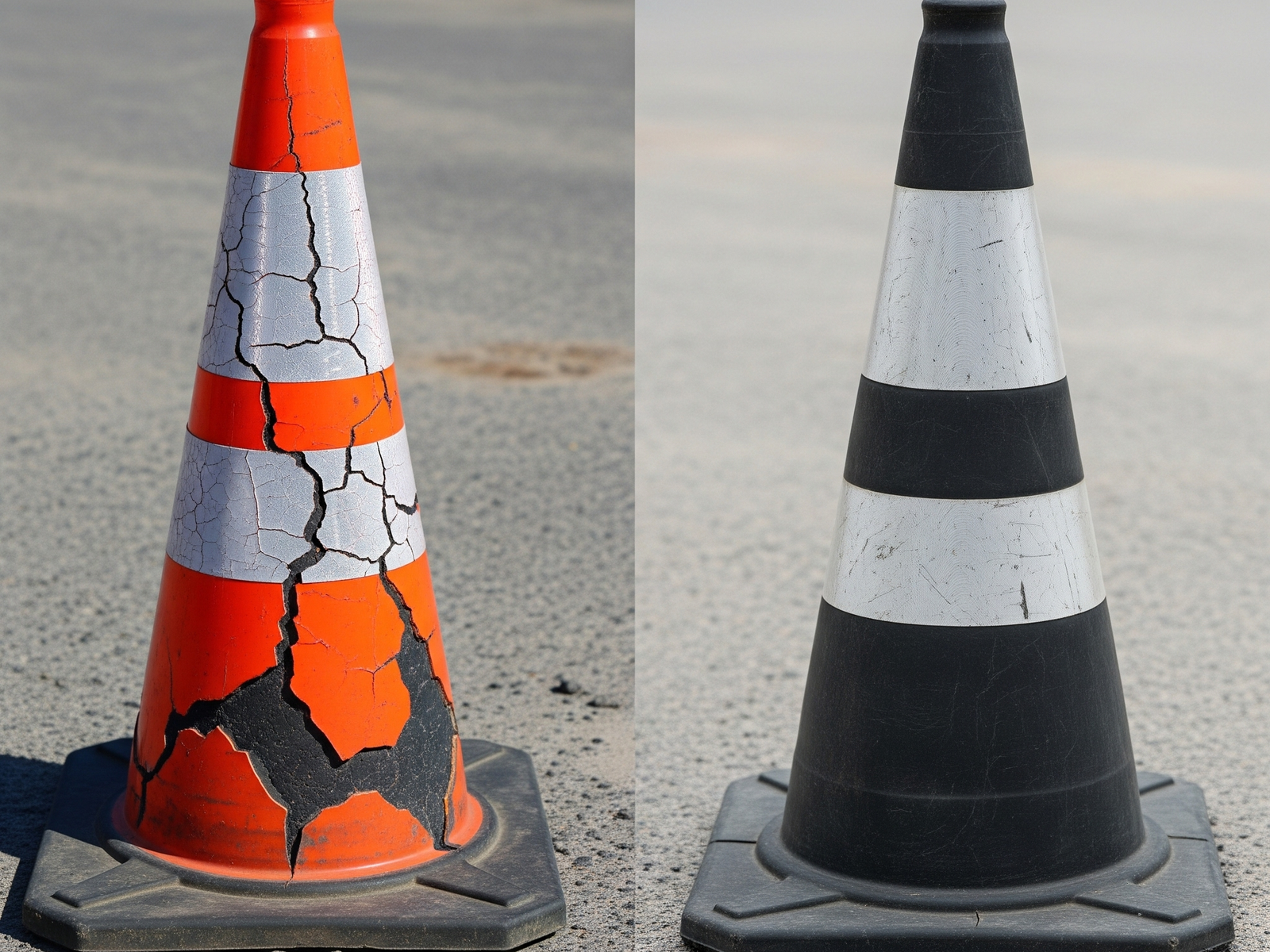 pvc vs rubber cones