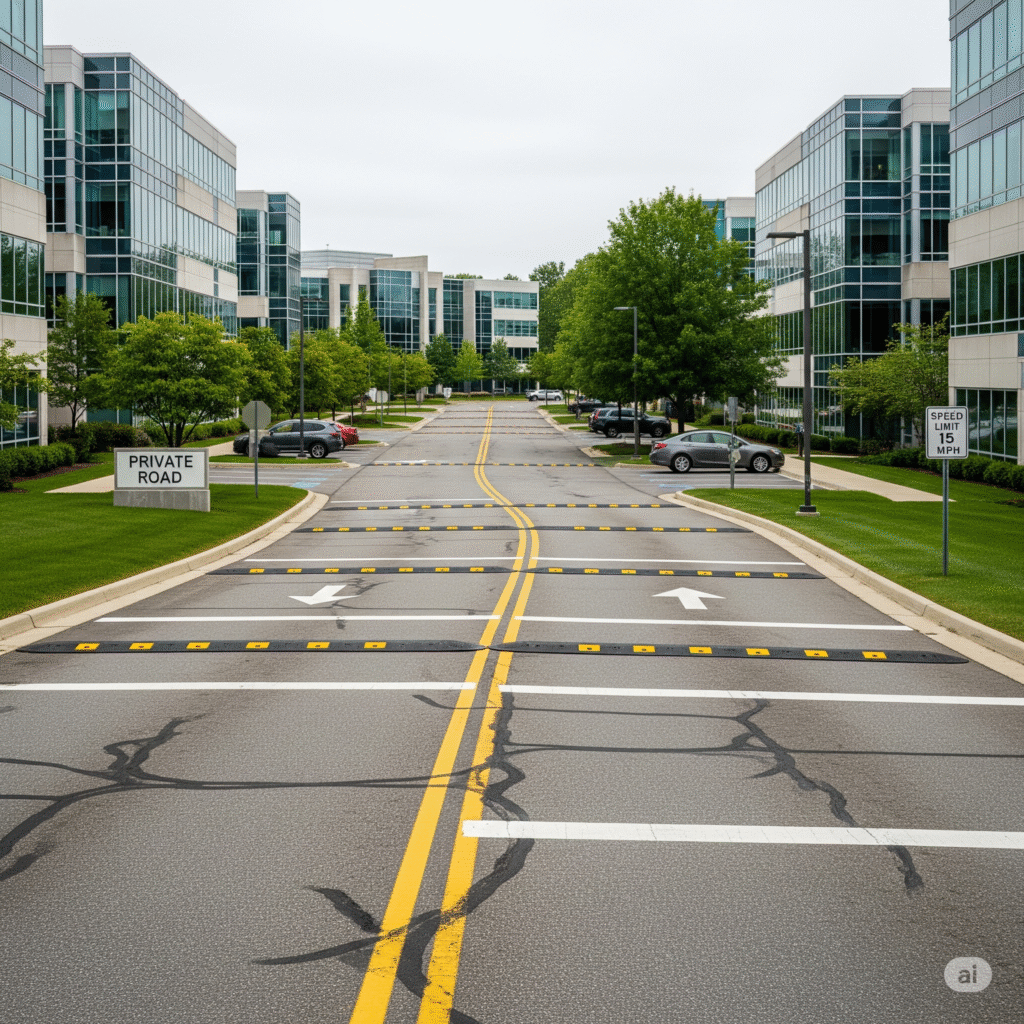 How Speed Bumps Improve Workplace Safety on Private Roads