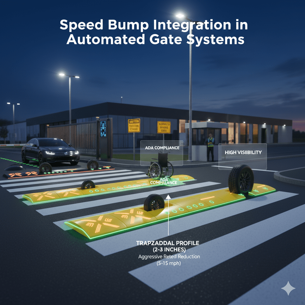 Speed Bump Integration in Automated Gate Systems