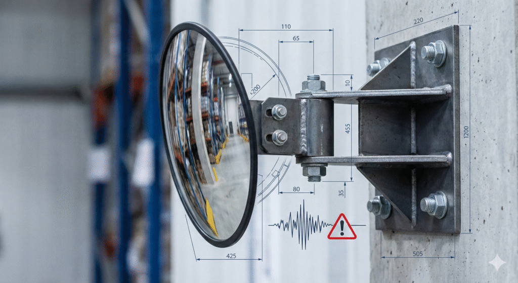 Convex Mirror Mounting Hardware Selection for Seismic Zones