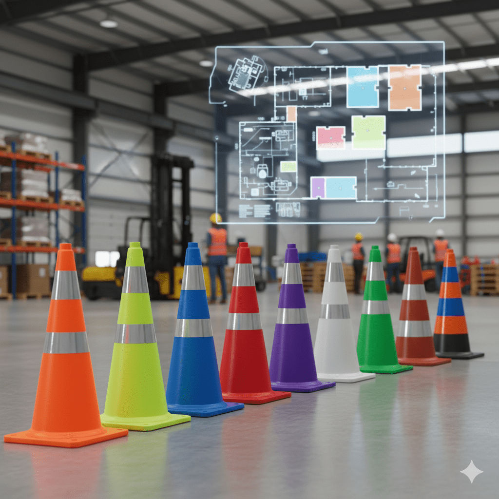 Traffic Cone Color Coding for Complex Industrial Projects