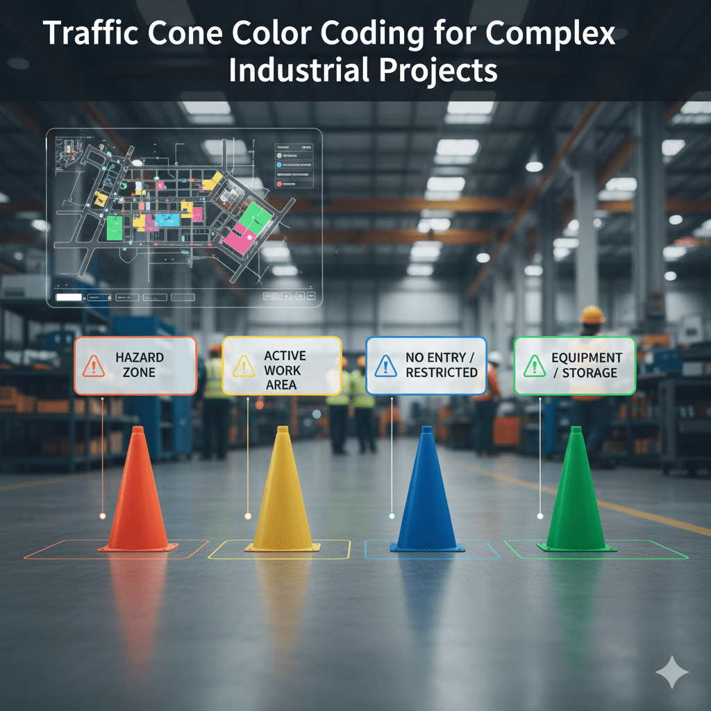Traffic Cone Color Coding for Complex Industrial Projects