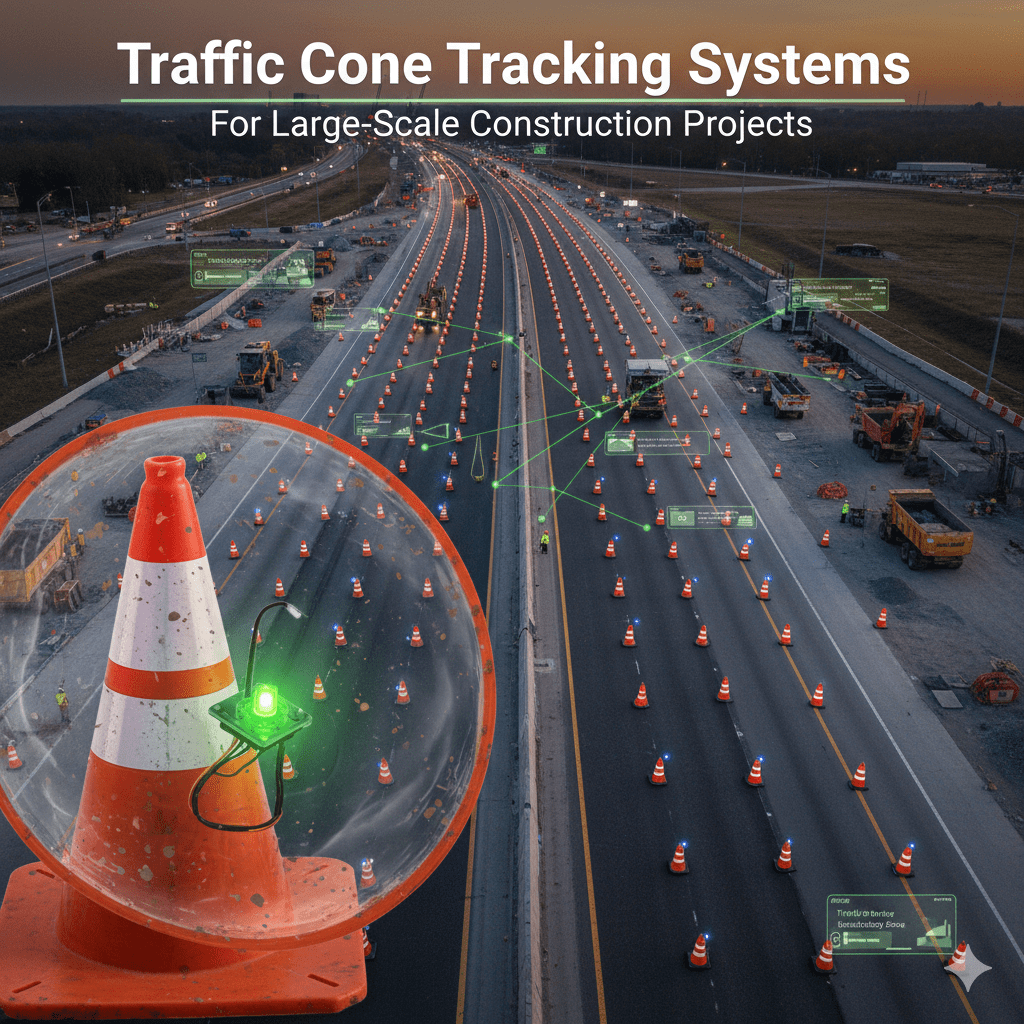 Traffic Cone Tracking Systems for Large-Scale Construction Projects