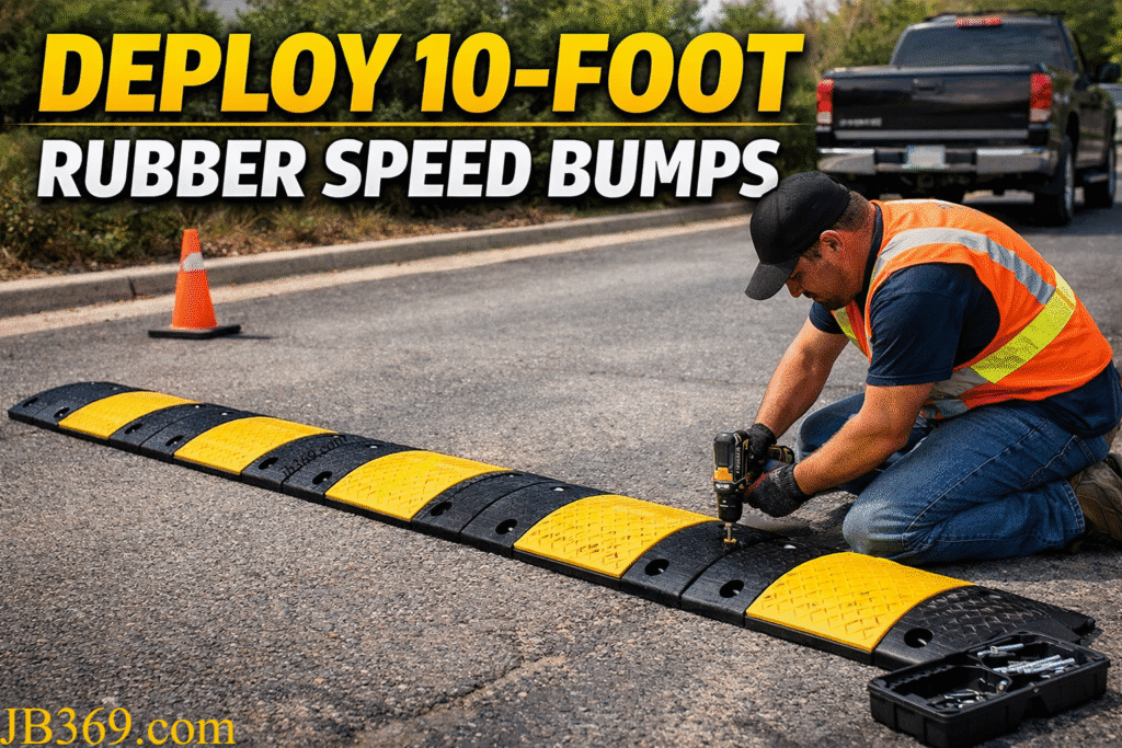 Deploy 10-Foot Rubber Speed Bumps