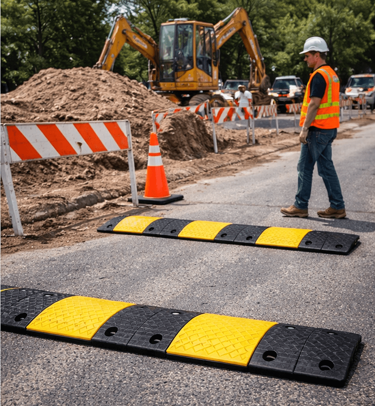 Selecting Temporary Speed Bumps for Construction Site Safety