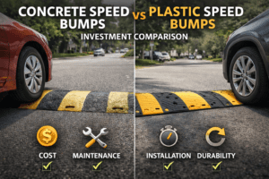 Concrete Speed Bumps vs Plastic Speed Bumps Investment Comparison