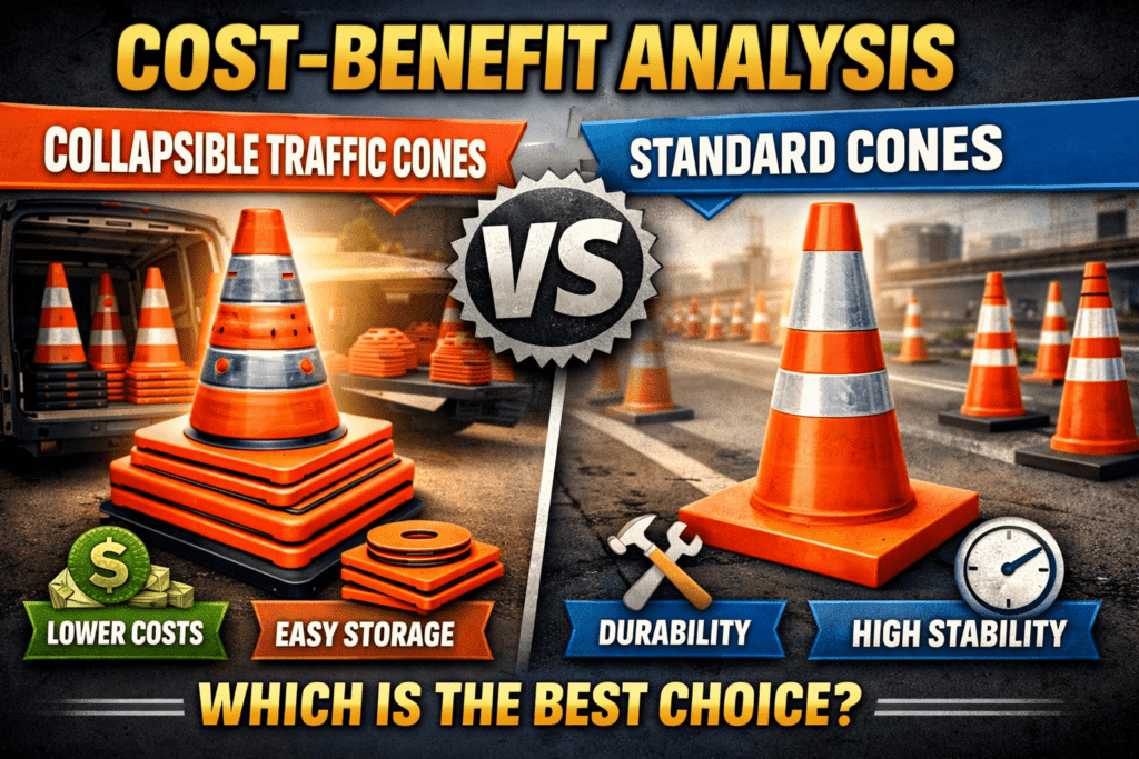 Cost-Benefit Analysis of Collapsible Traffic Cones vs Standard Models
