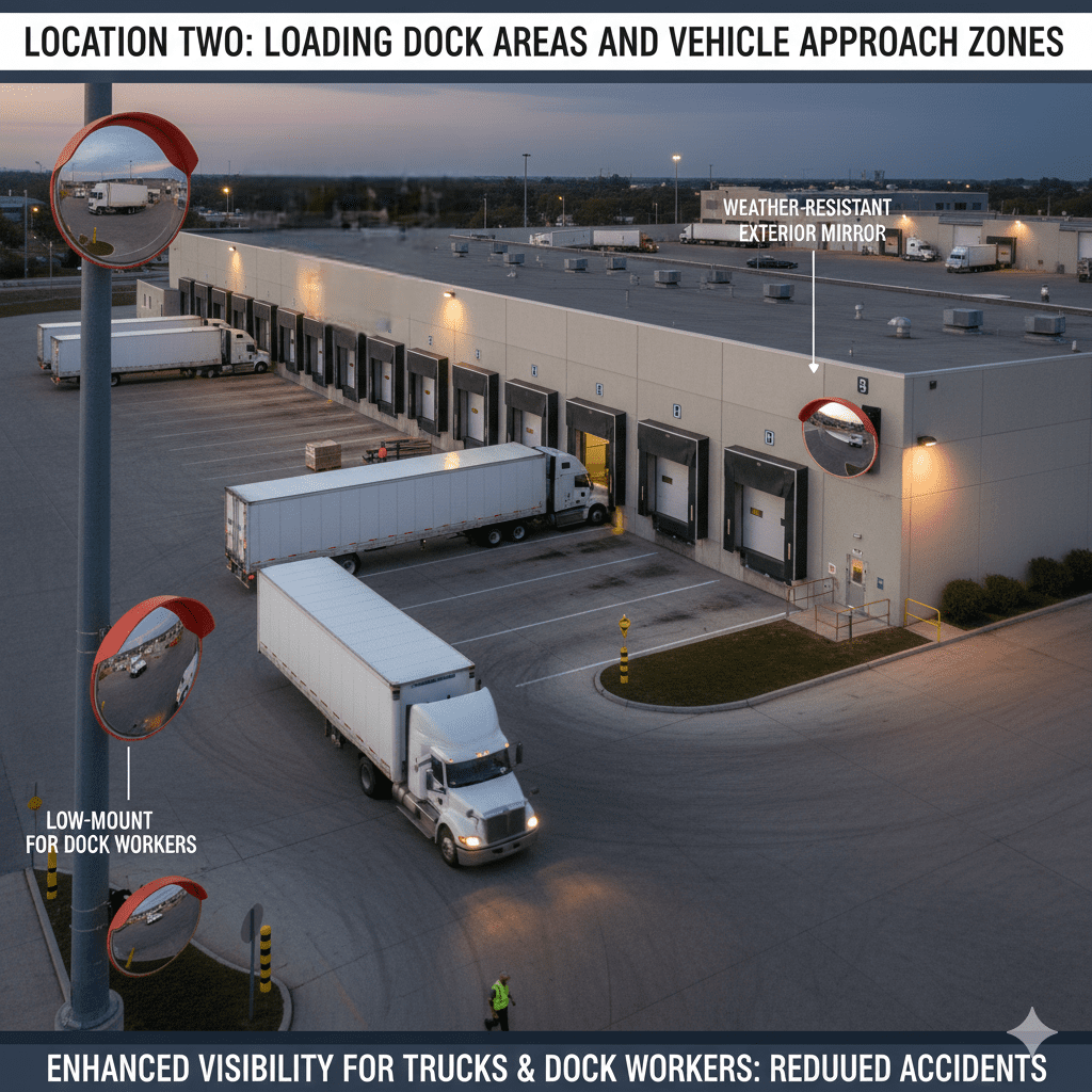 Location Two Loading Dock Areas and Vehicle Approach Zones