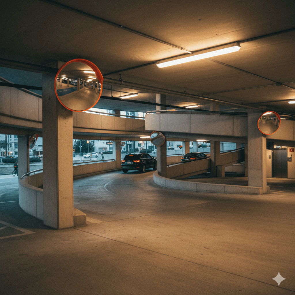 Parking Garage Exits and Blind Curve Approaches
