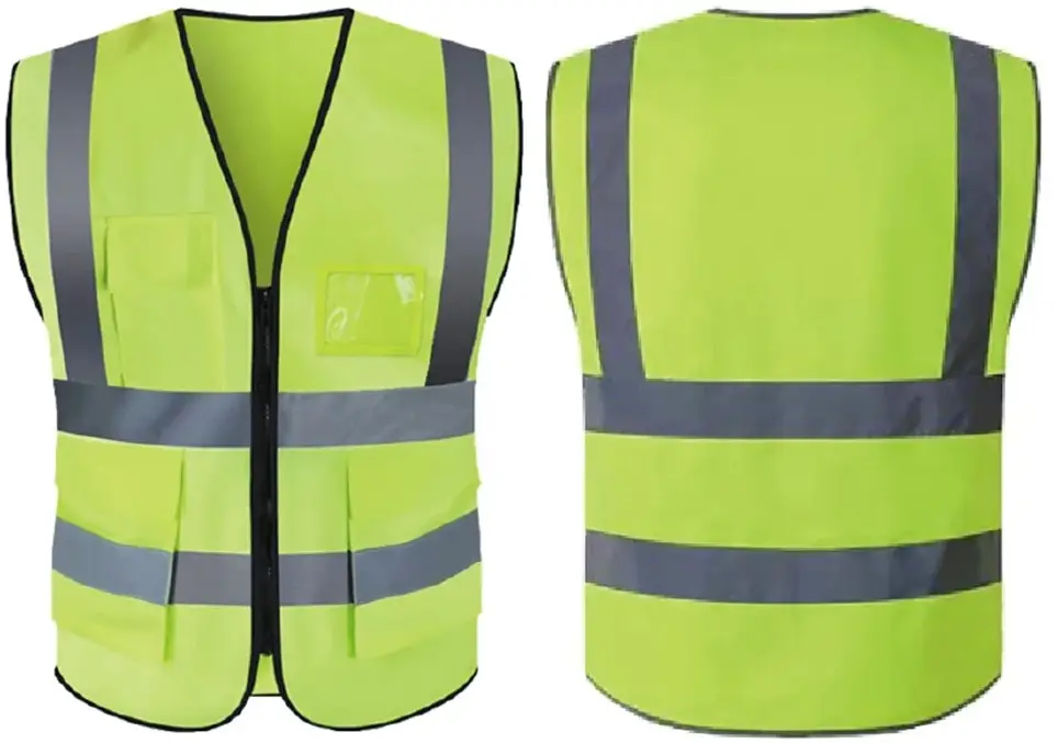 Breathable Fabric Reflective Vest with Work Tag Attached