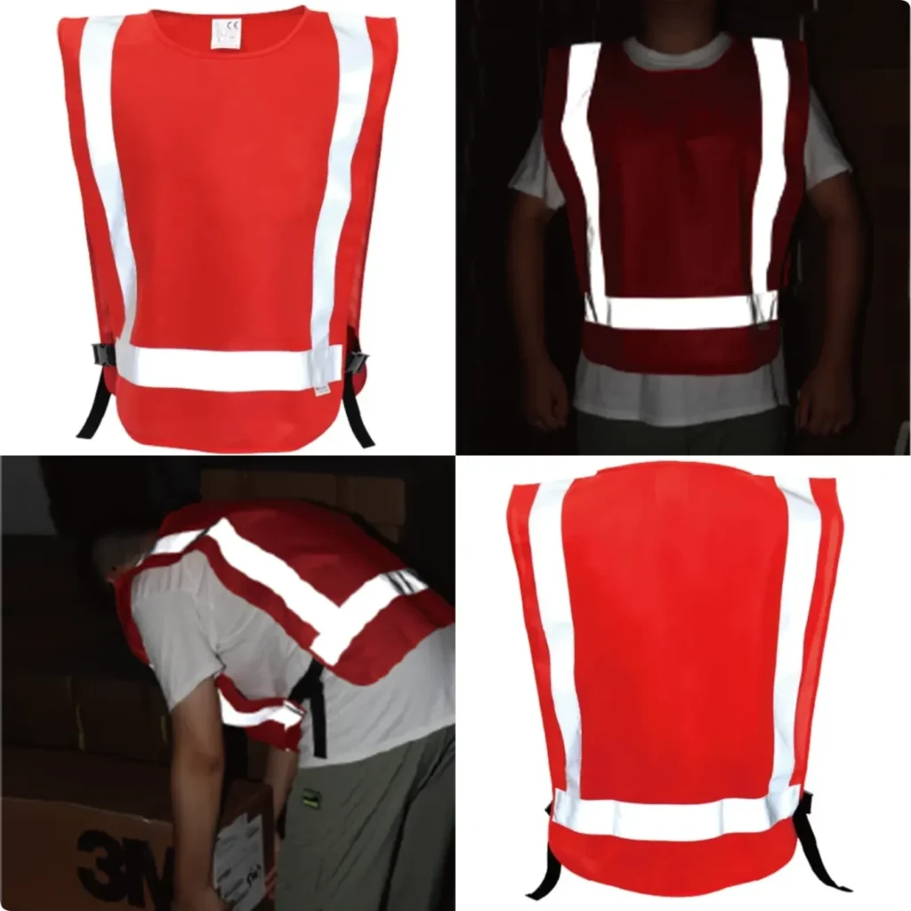 Red Reflective Vest for Medical Care, Rescue and Volunteers