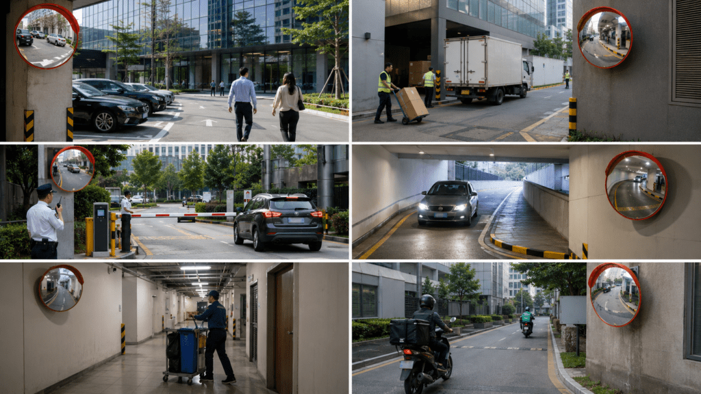 Convex Mirrors in Office Buildings and Commercial Properties