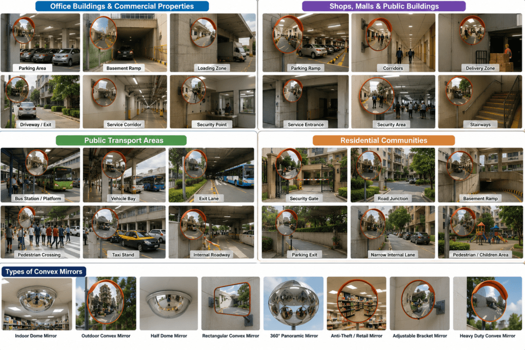 Convex Mirrors in Public Transport Areas