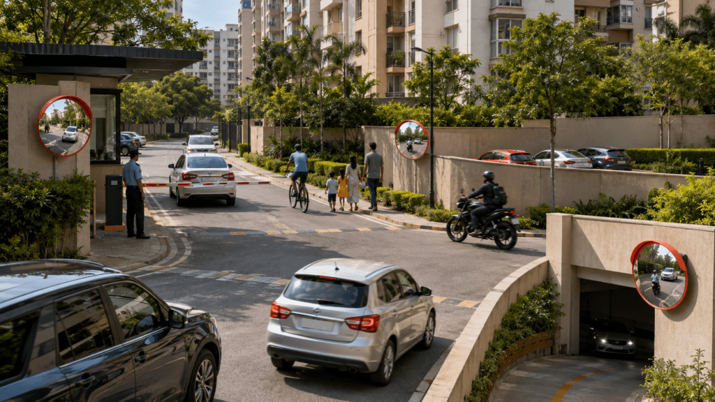 Convex Mirrors in Residential Communities