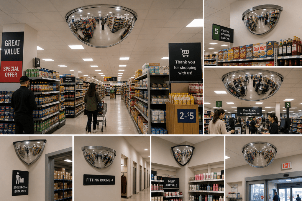 Dome Mirrors for Retail Security