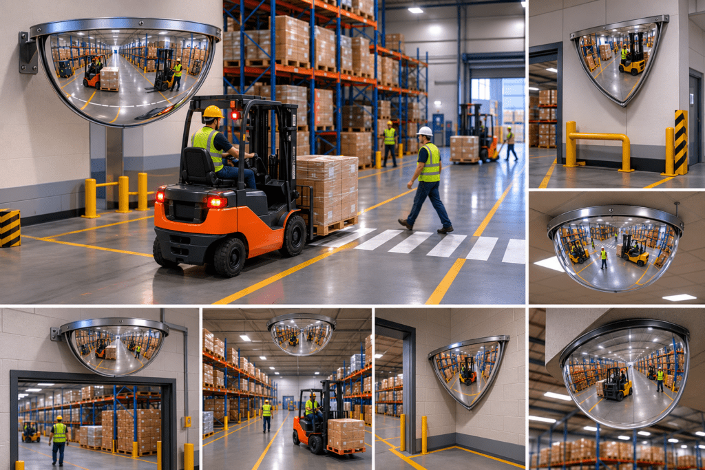 Dome Mirrors for Warehouse Safety
