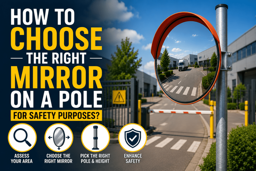 How to choose the right mirror on a pole for safety purposes
