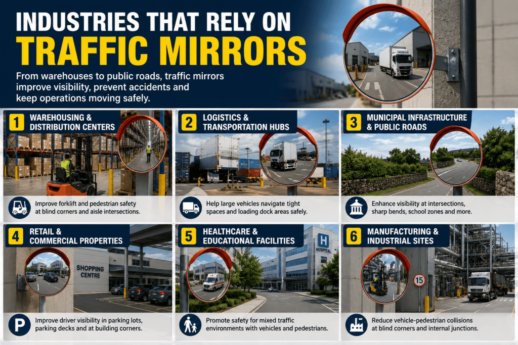 Key Industries That Rely on Traffic Mirrors