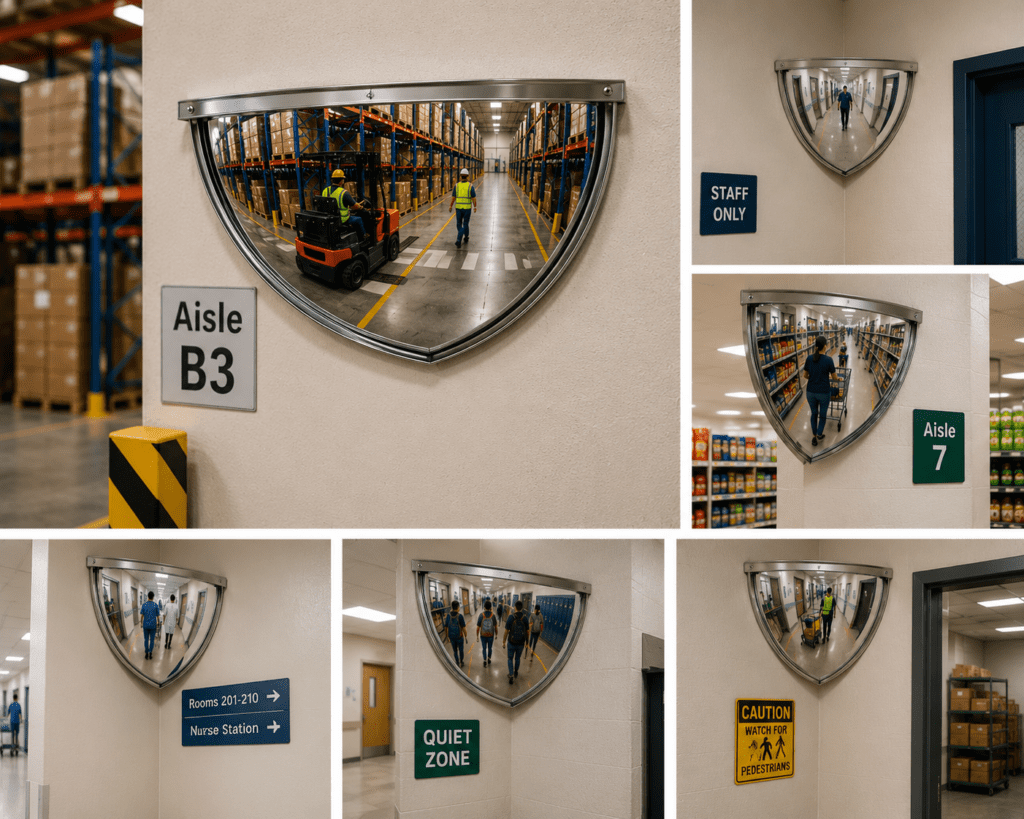 Wall-Mounted Dome Mirrors