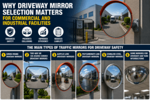 What are the best types of traffic mirrors for driveway safety?