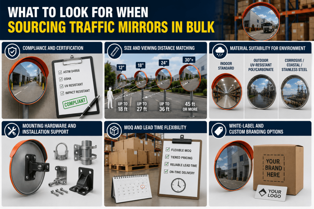 What to Look for When Sourcing Traffic Mirrors in Bulk