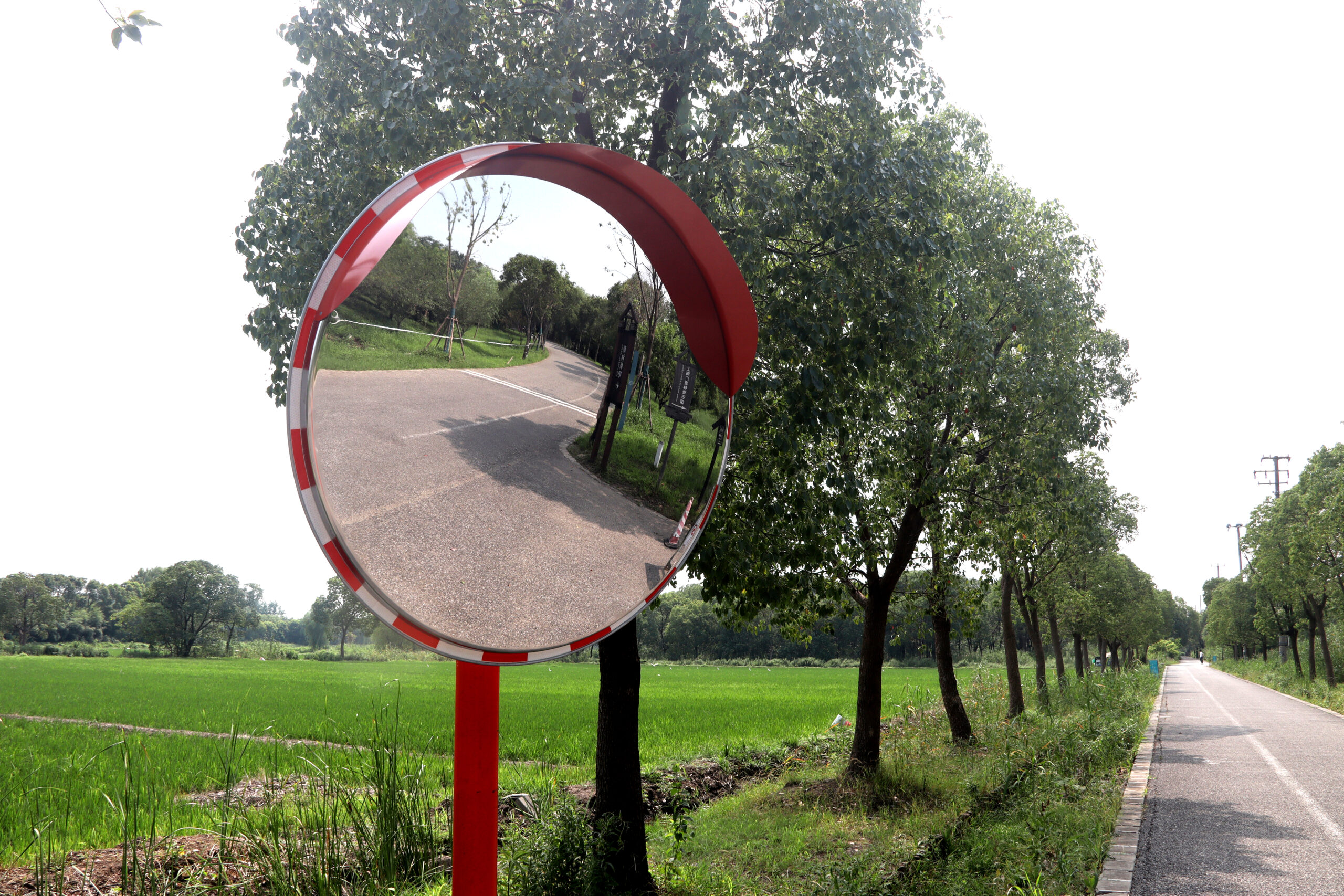 Outdoor Convex Mirror for Non-signalized Traffic