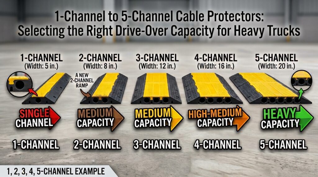 1-Channel to 5-Channel Cable Protectors Selecting the Right Drive-Over Capacity for Heavy Trucks