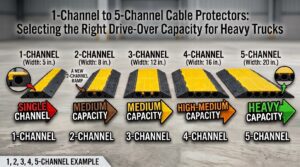 1-Channel to 5-Channel Cable Protectors Selecting the Right Drive-Over Capacity for Heavy Trucks