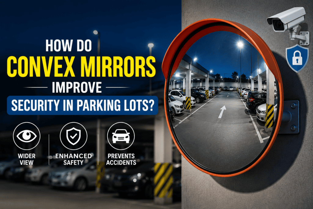 How Do Convex Mirrors Improve Security in Parking Lots?