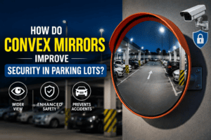 How Do Convex Mirrors Improve Security in Parking Lots?