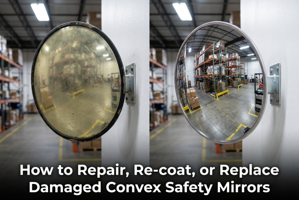 How to Repair, Re-coat, or Replace Damaged Convex Safety Mirrors