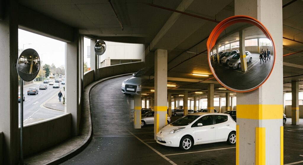 Key Security Applications of Convex Mirrors in Parking Facilities