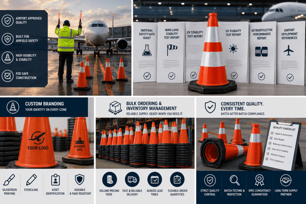 Sourcing Rubber Traffic Cones for Airport Applications