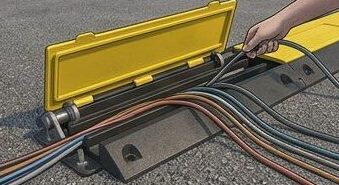 Step-by-Step Complete Process To Install the Rubber Cable Protector Ramps on Asphalt