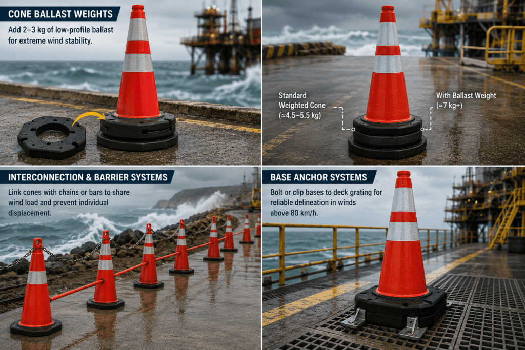 Supplementary Stability Systems for Extreme Wind Conditions