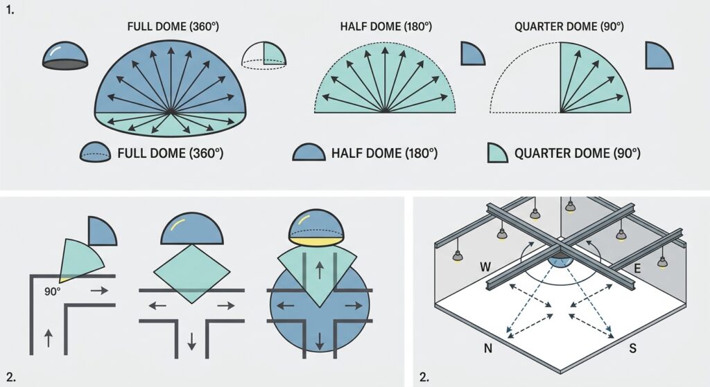 The Geometry Behind Dome Mirror Coverage: What the Fractions Mean