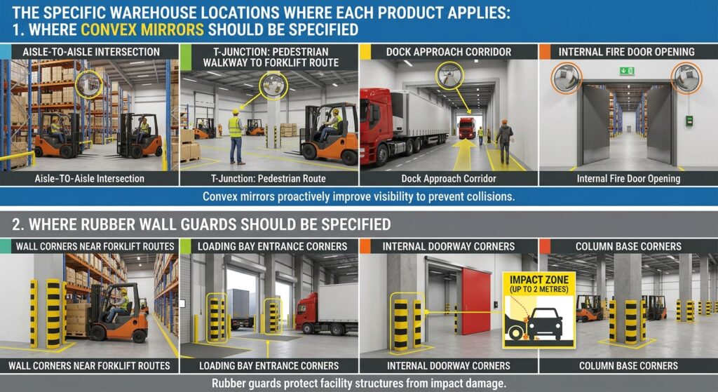 The Specific Warehouse Locations Where Each Product Applies