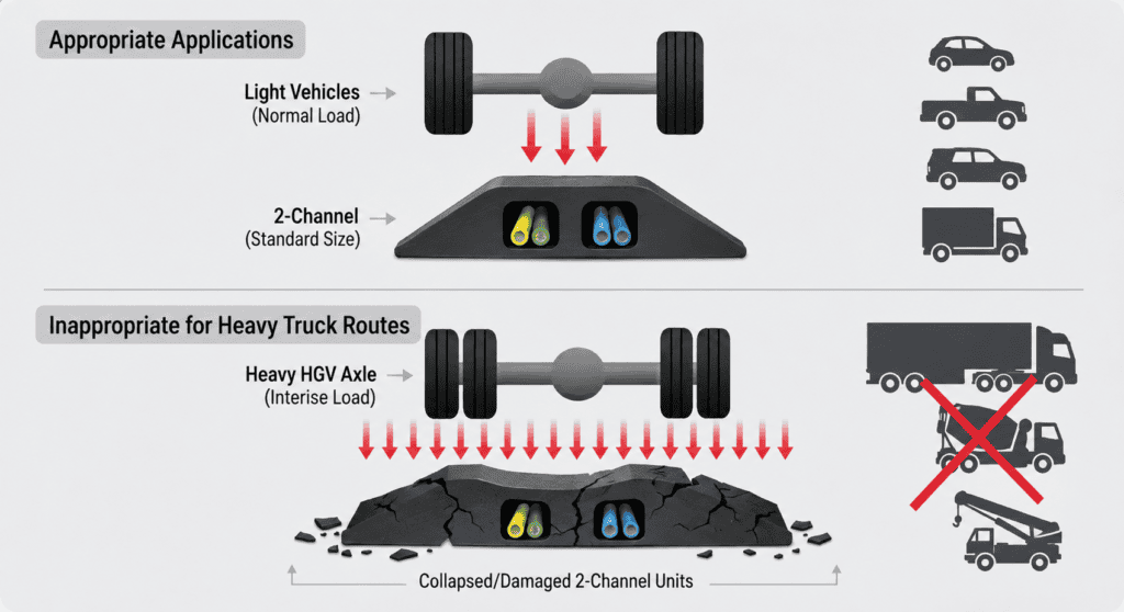 Two-Channel Cable Protectors: Capacity Profile and Use Cases