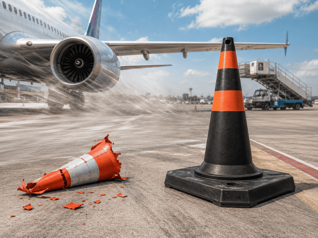 Why Standard Road Cones Are Unsuitable for Airside Use