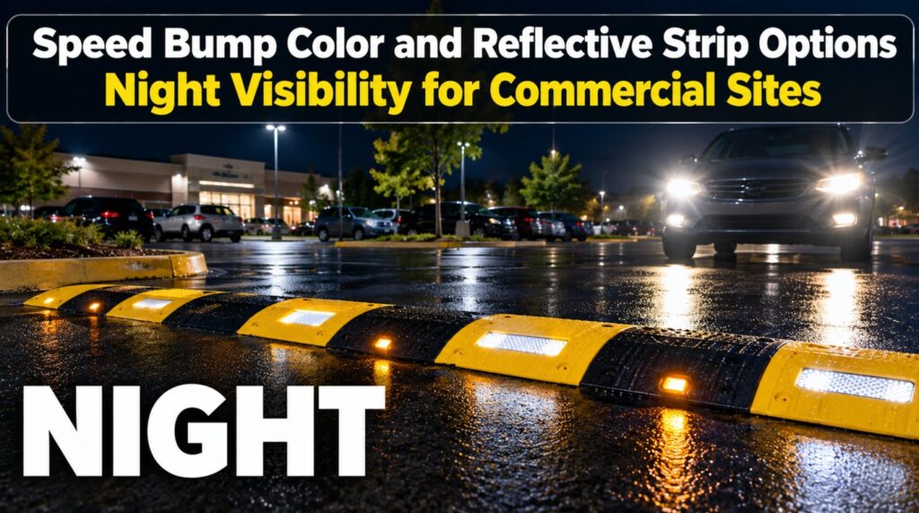 Speed Bump Color and Reflective Strip Options: Night Visibility for Commercial Sites